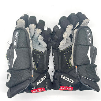 CCM AS-V Pro - Gants de hockey Pro Stock d'occasion (noir/blanc)